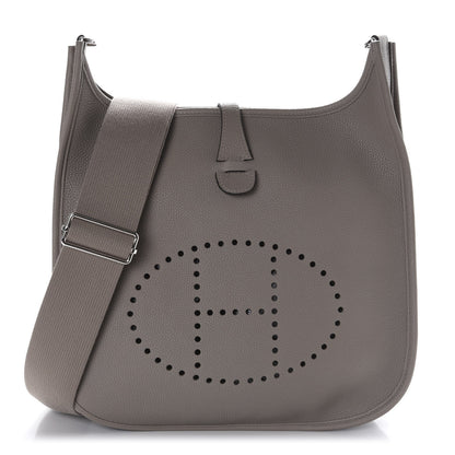 Hermes Taurillon Clemence Evelyne III PM Gris Asphalte 1 of 10