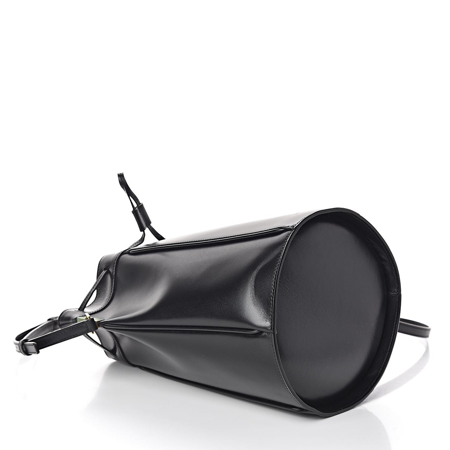 Smooth Calfskin Medium Talitha Bucket Bag Black
