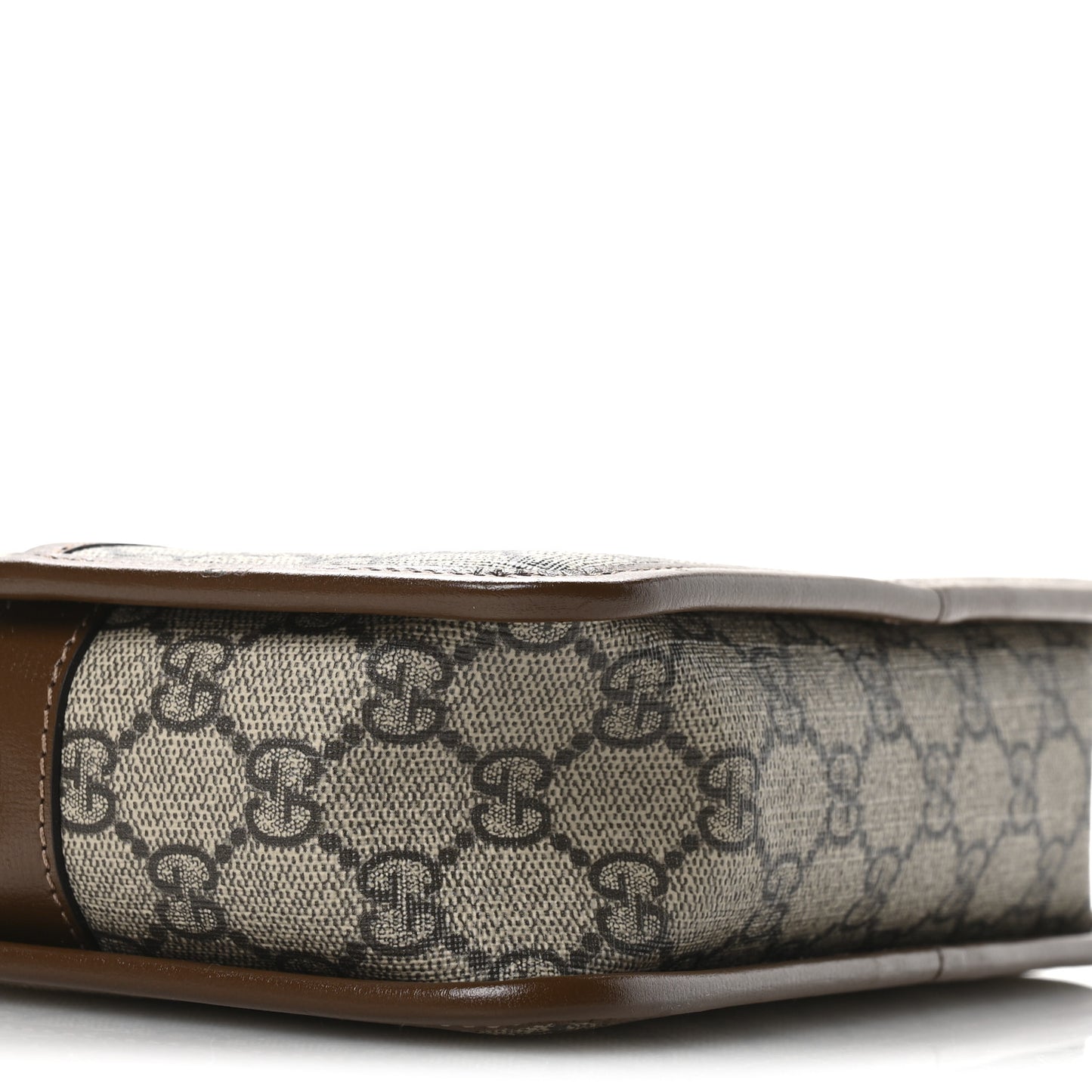 GG Supreme Monogram Azalea Calfskin Mini Retro Interlocking G Shoulder Bag Beige Ebony Brown Sugar