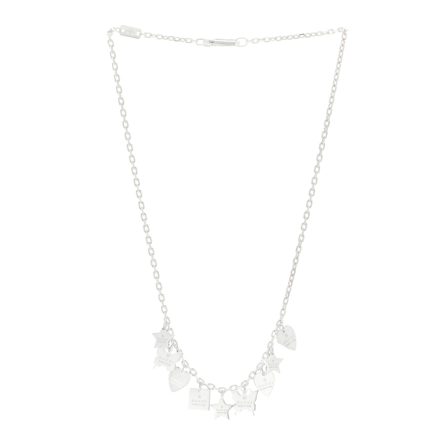 Gucci Sterling Silver Trademark Charm Necklace 2 of 3