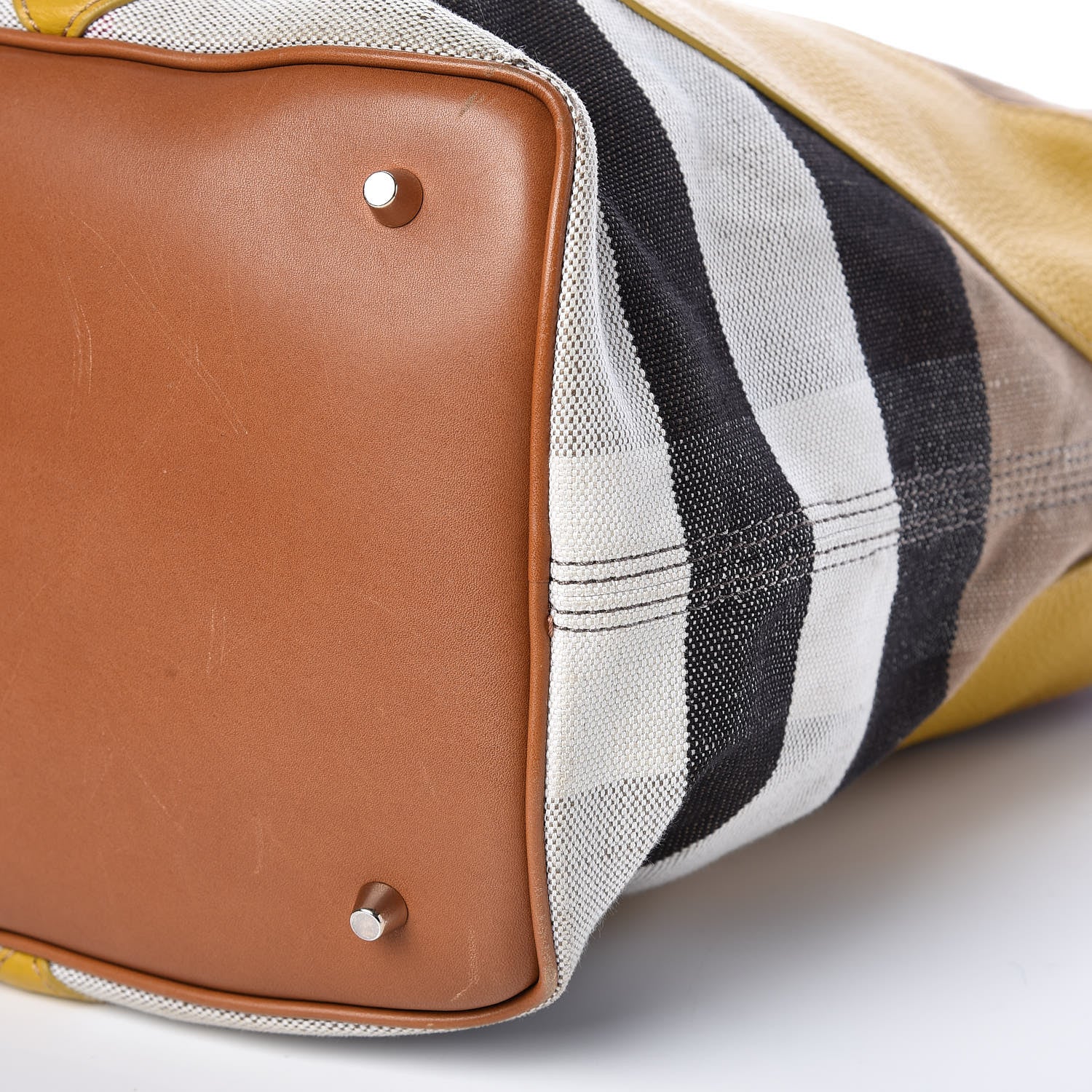 Burberry Canvas Mega Check Calfskin Chevron Medium Hobo Multicolor 11 of 14