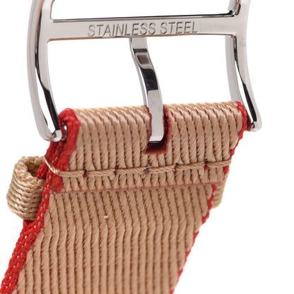 Hermes Nylon Weave 44mm Sangle Jumping Apple Watch Single Tour Band Kraft Rouge De Coeur 5 of 7