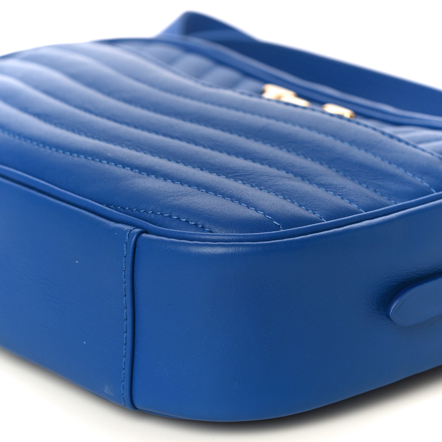 Calfskin New Wave Camera Bag Bleu Neon
