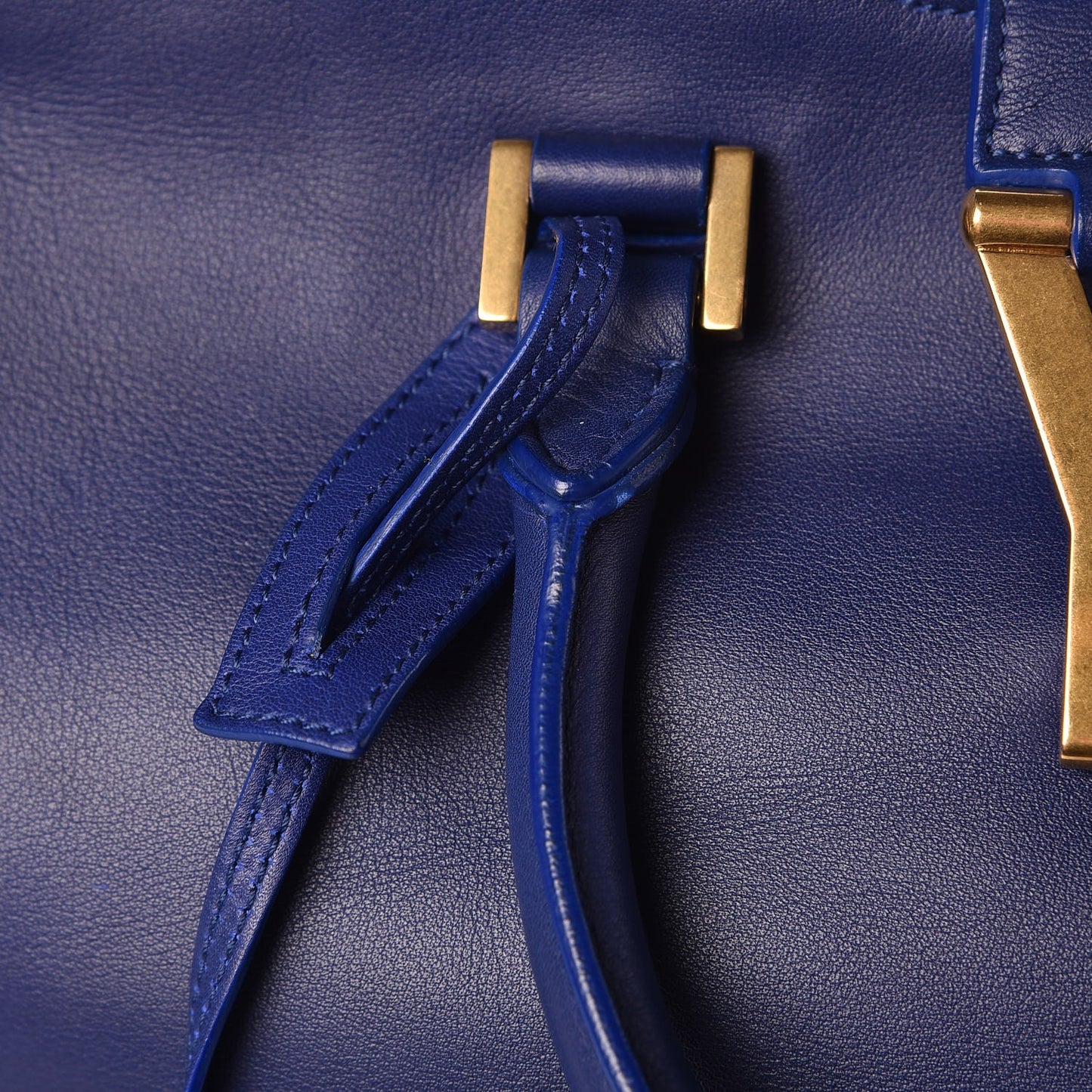 Calfskin Small Classic Y Cabas Royal Blue