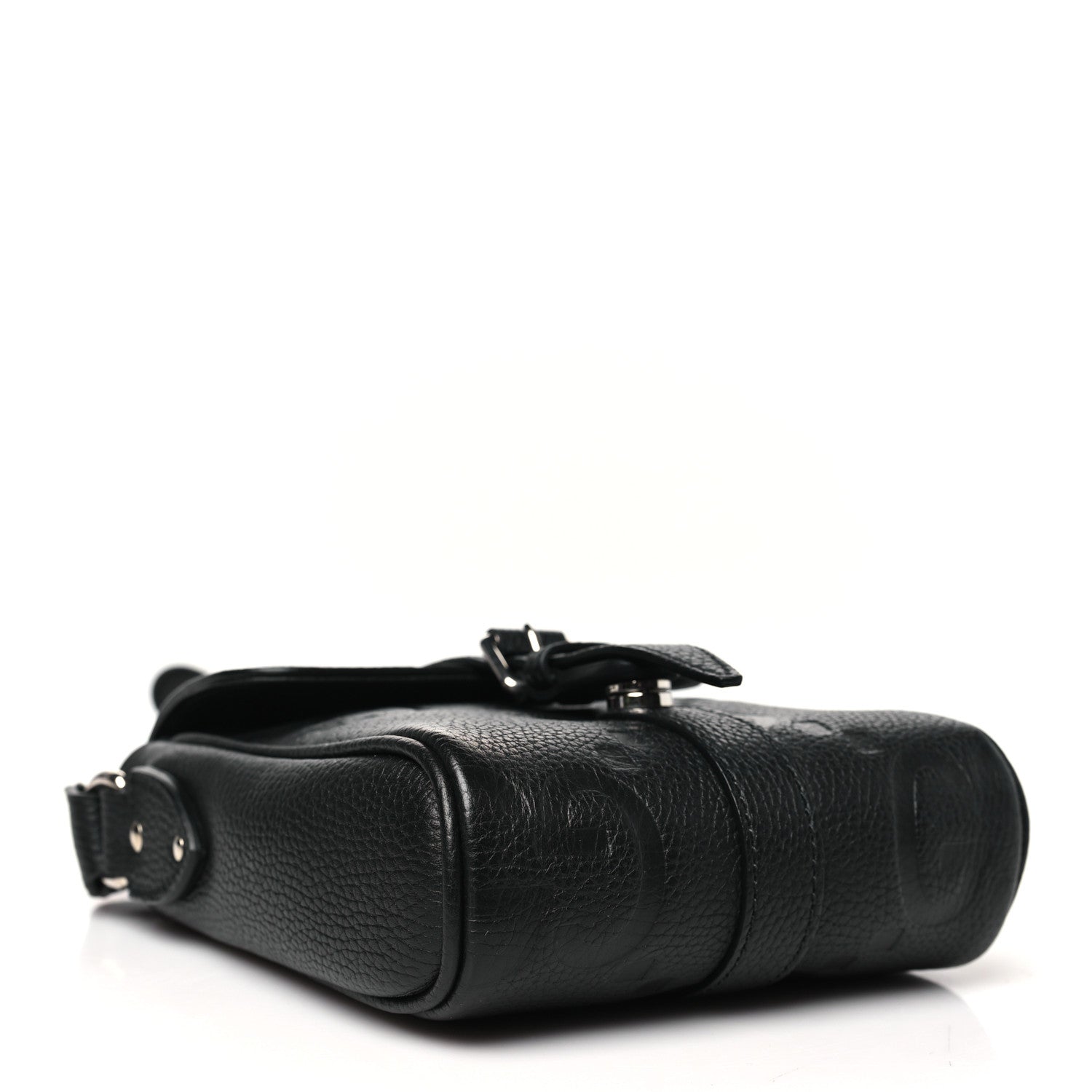 Gucci Piuma Calfskin Jumbo GG Embossed Small Messenger Bag Black 4 of 10