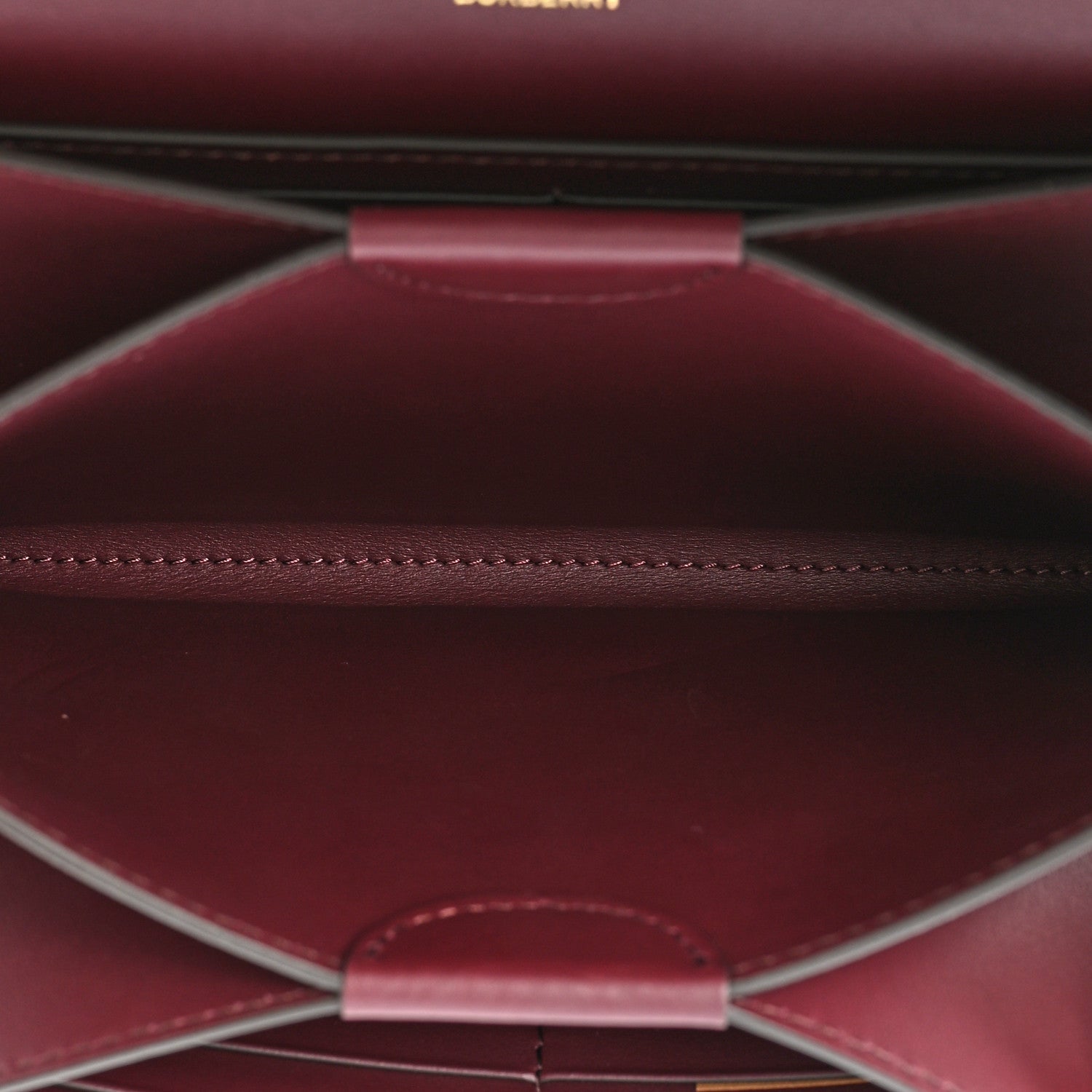 Burberry Calfskin Logo Hazelmere Wallet With Detachable Strap Deep Maroon 7 of 12