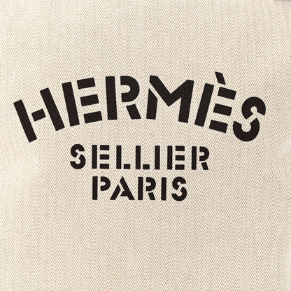 Hermes Canvas Swift Aline Grooming Bag Gold Craie 7 of 9