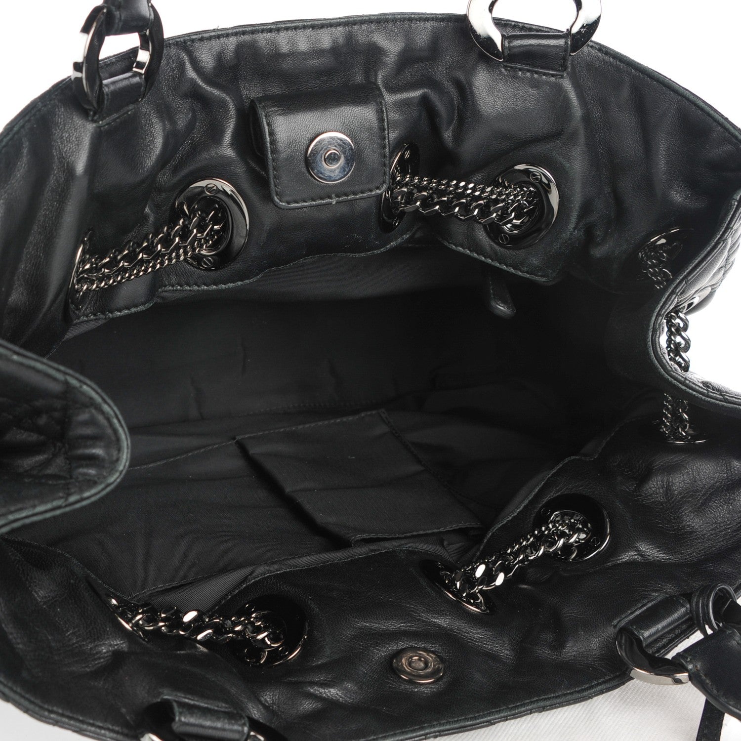 Christian Dior Lambskin Cannage Chri Chri Tote Black 5 of 7