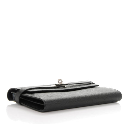 Hermes Epsom Kelly Longue Wallet Black 6 of 13