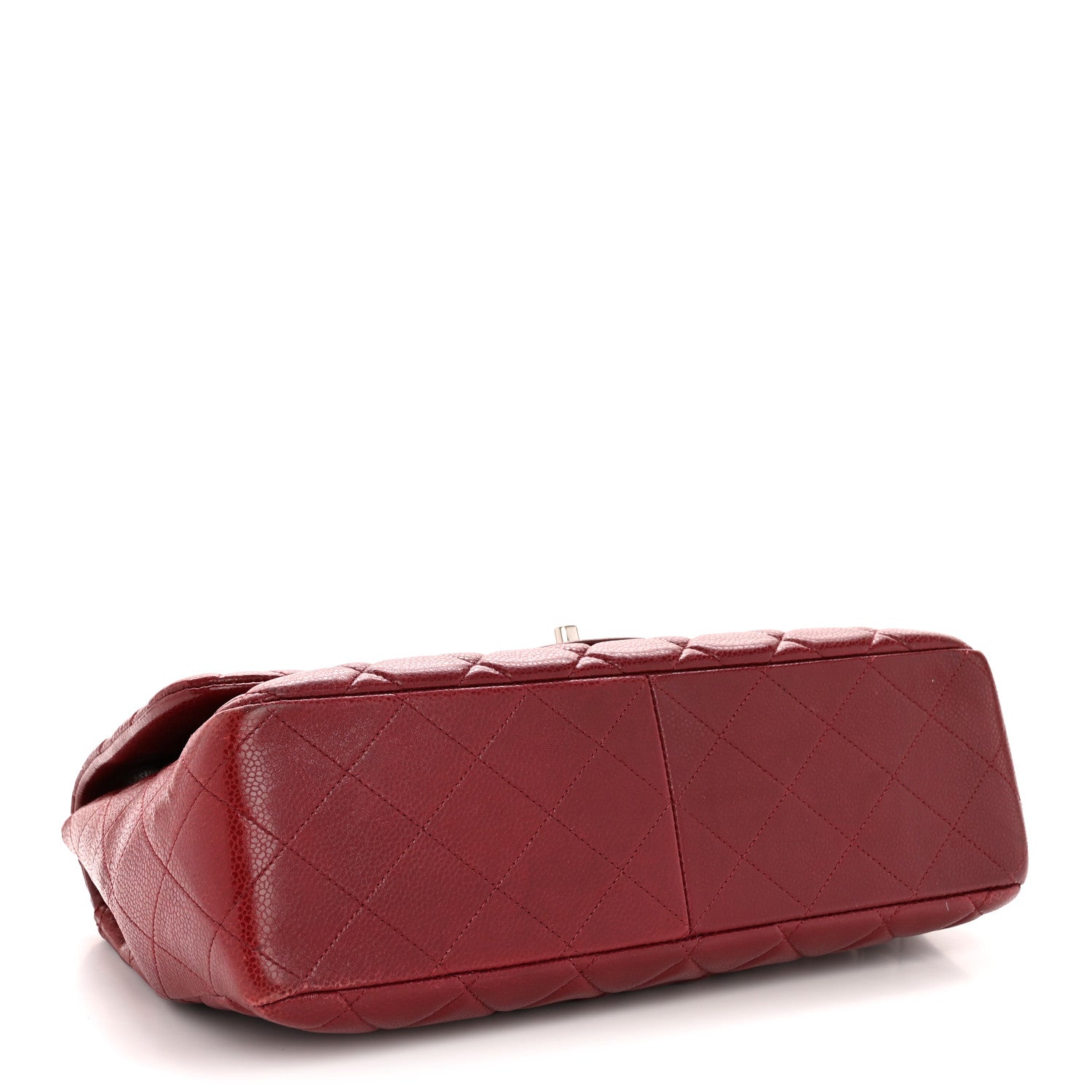 Chanel Caviar Quilted Jumbo Double Flap Dark Red 4 of 13