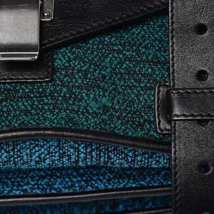 Proenza Schouler Tweed Calfskin Medium PS1 Satchel Emerald Cerulean Ocean 9 of 10