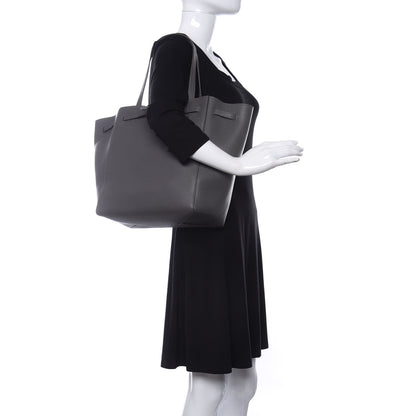 Celine Soft Grained Calfskin Small Belt Cabas Phantom Grey 2 of 11