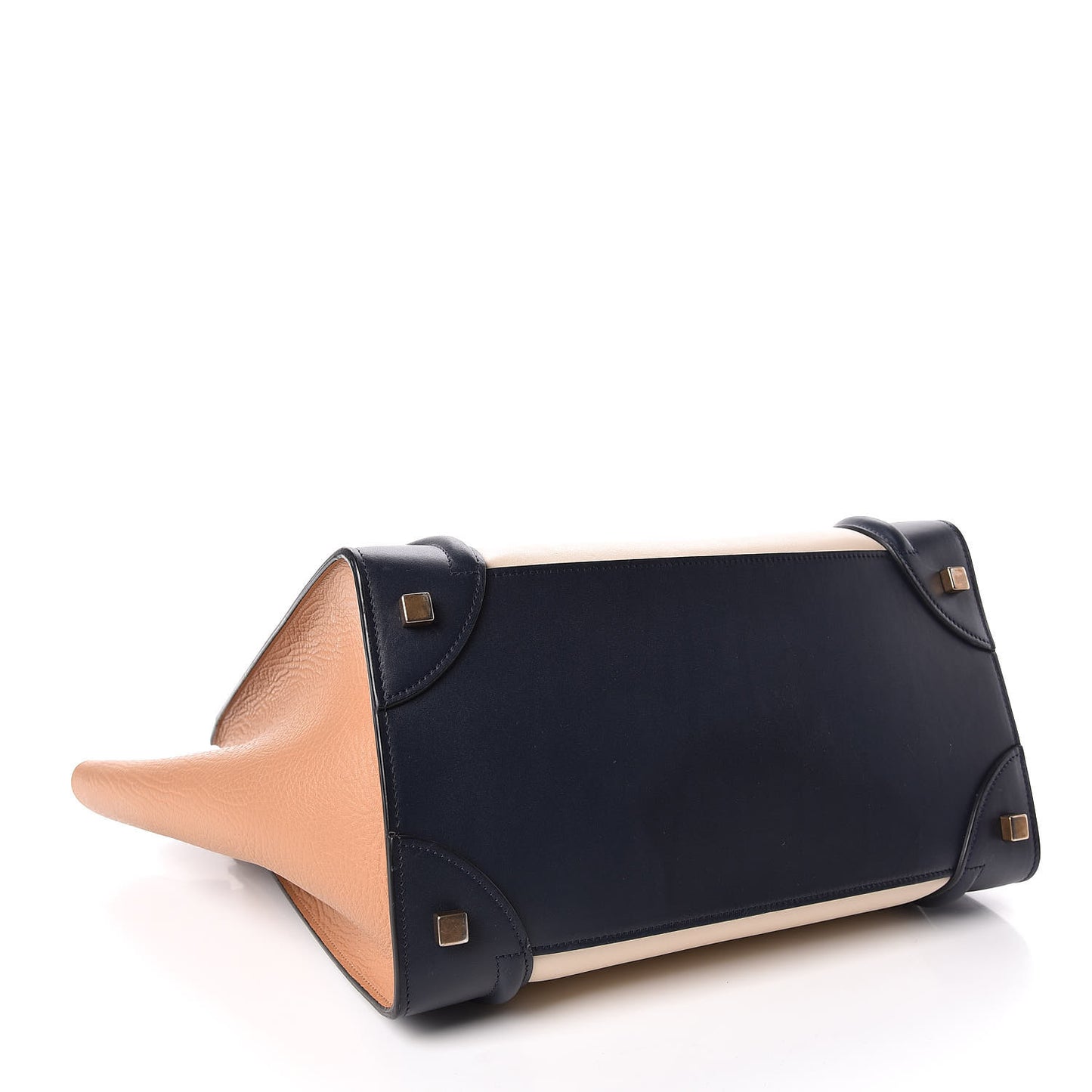 Smooth Calfskin Mini Tri-Color Luggage Brown