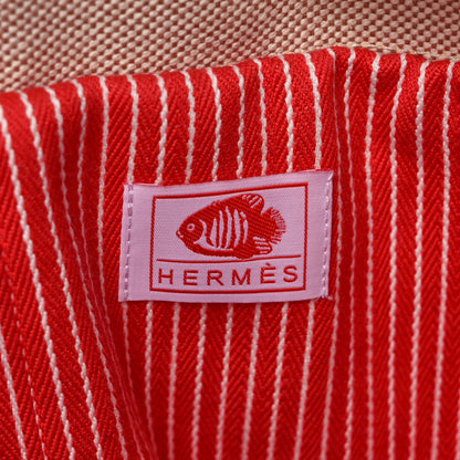 Hermes Toile H Canvas Under The Waves Drawstring Duffle Bag 6 of 9