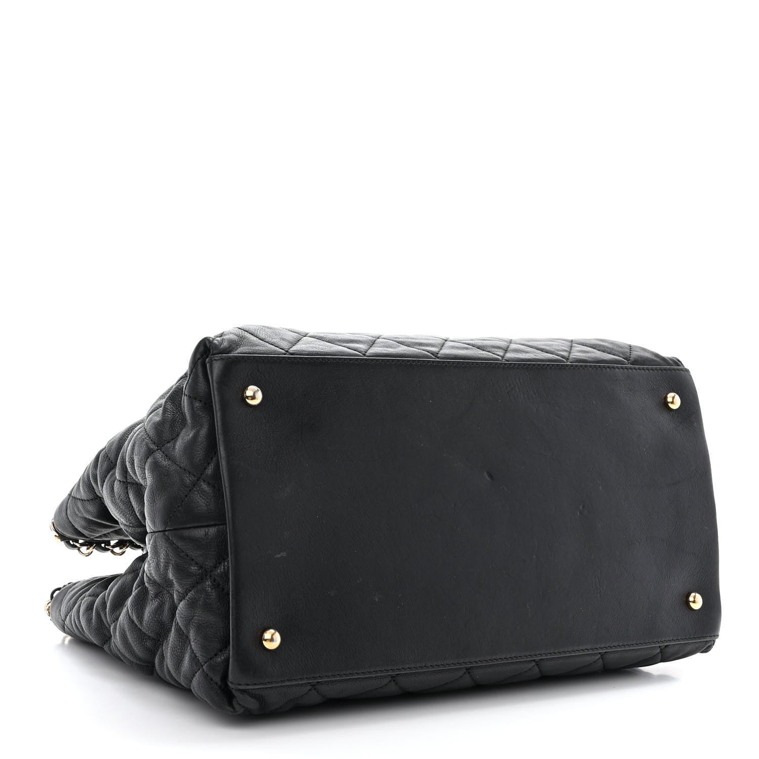Chanel Calfskin Quilted Small Chain Me Tote Black 4 of 13