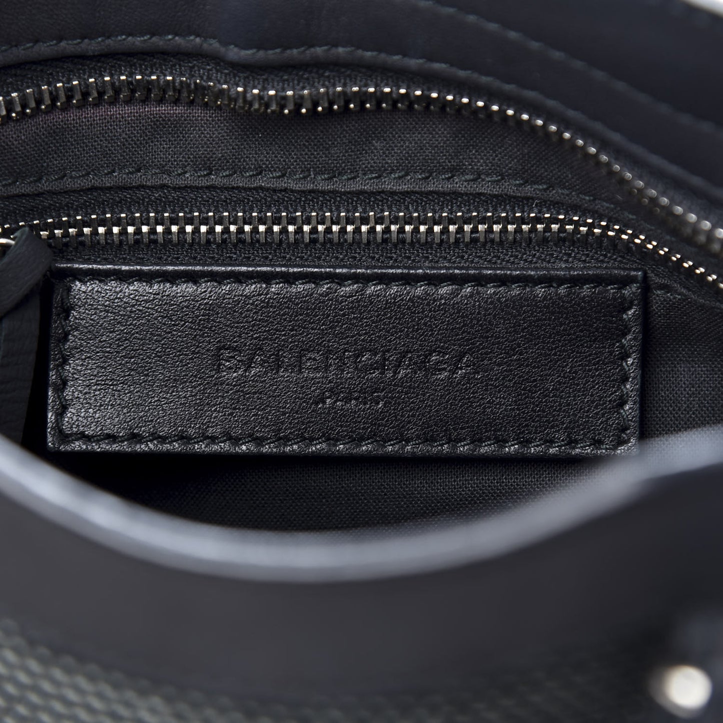 Lambskin Canvas Classic Silver Hardware Mini City Black