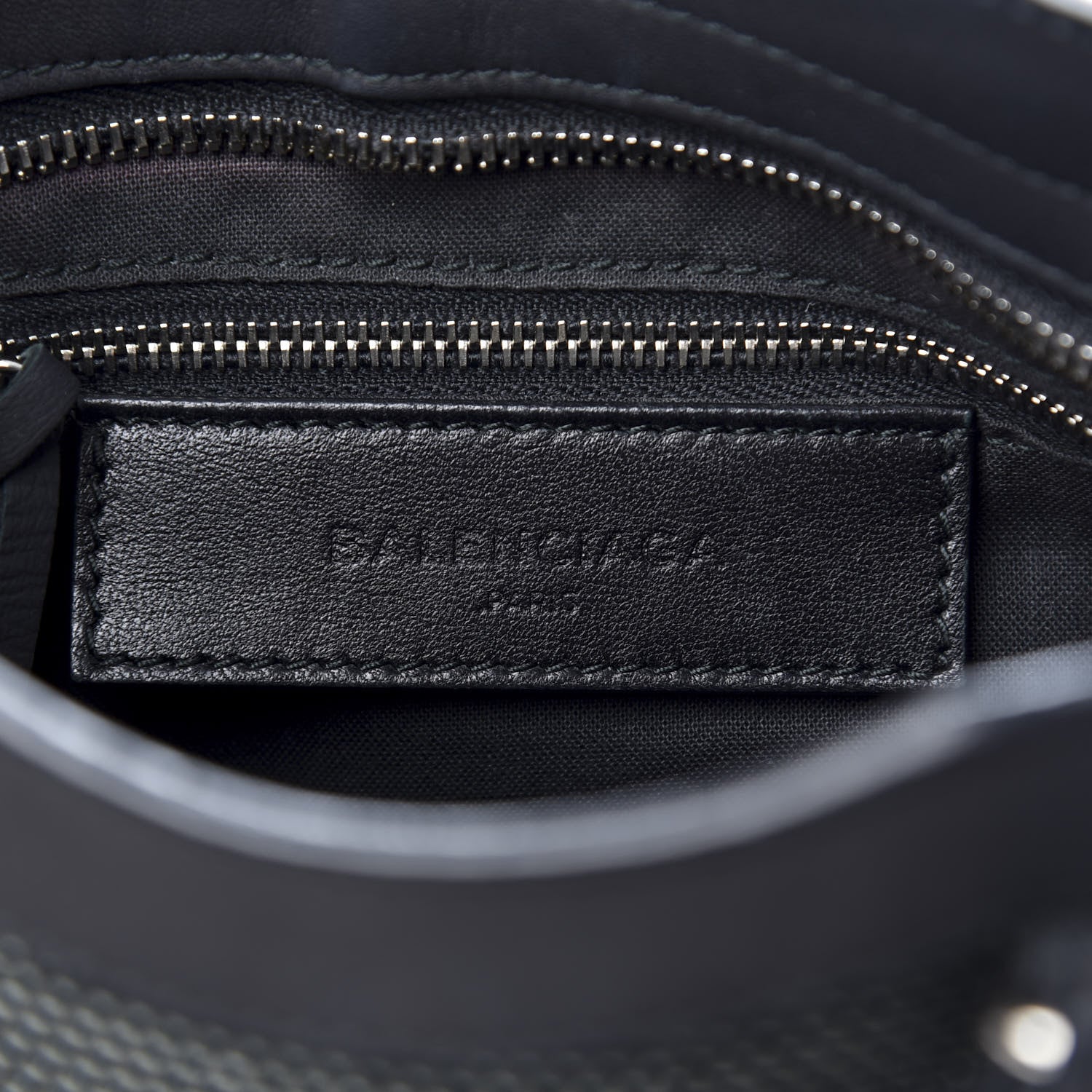Balenciaga Lambskin Canvas Classic Silver Hardware Mini City Black 7 of 10