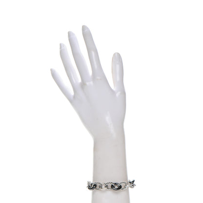 David Yurman Sterling Silver Ceramic 13mm Large Oval Link Bracelet Black 2 of 4