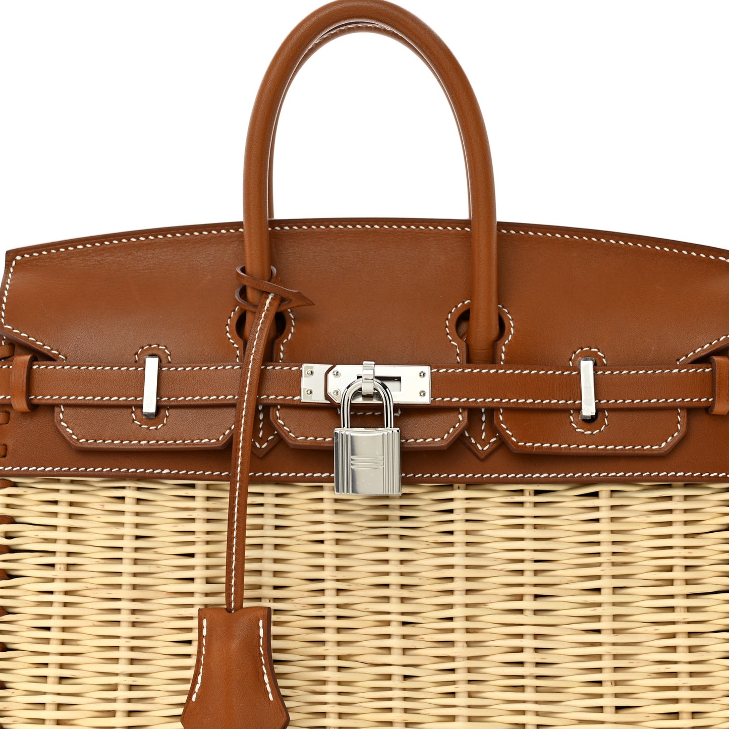 Wicker Barenia Picnic Birkin 25 Naturel Fauve