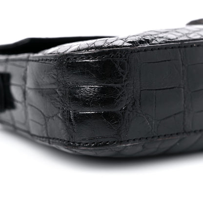 Fendi Crocodile Crystal Baguette Black 9 of 12