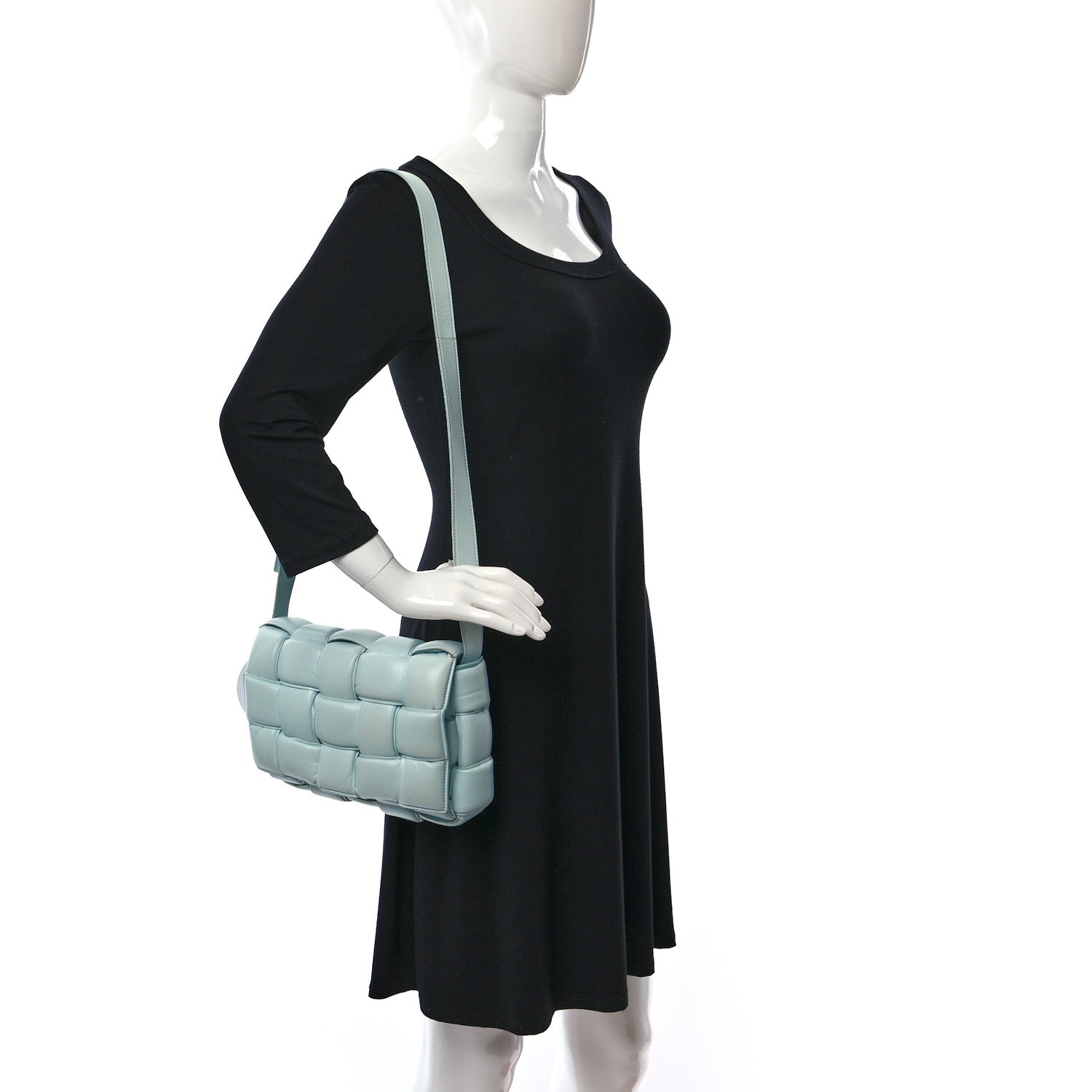 Bottega Veneta Paper Calfskin Maxi Intreccio Padded Cassette Crossbody Bag Spearmint 2 of 11