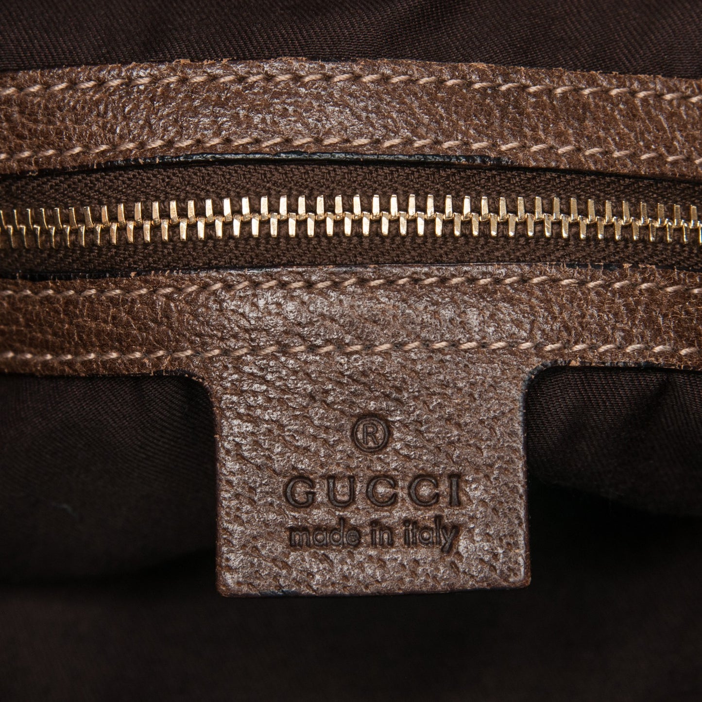 Monogram Drawstring Shoulder Bag Brown