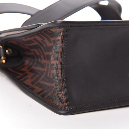 Fendi Mesh Vitello Century F is Fendi FF 1974 Kan I Shoulder Bag Marrone Black Ebano 9 of 11