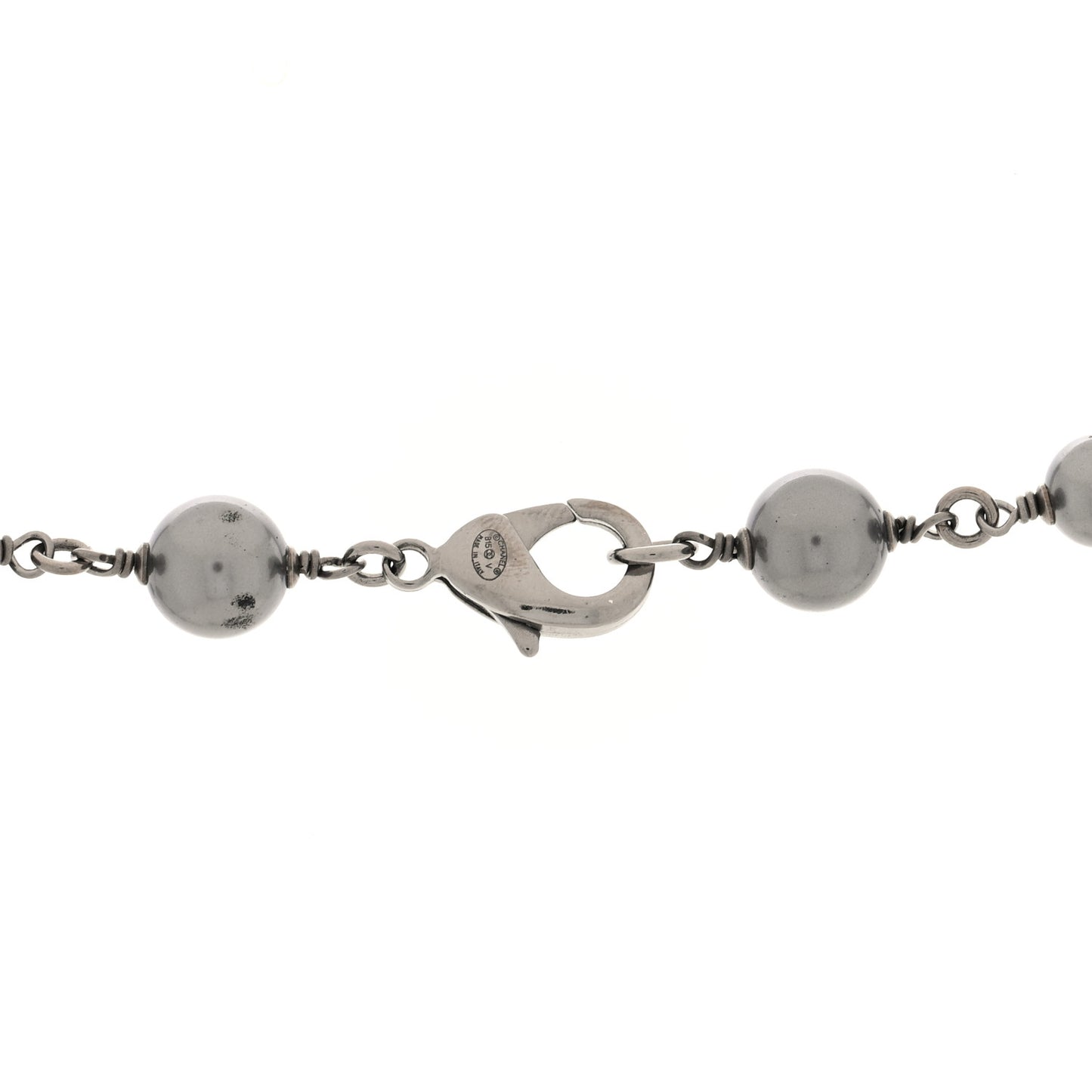 Crystal Beaded CC Long Necklace