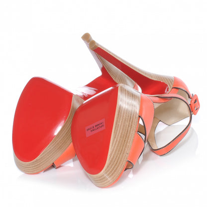 Christian Louboutin Leather Sporting 140 Platform Sandals 36 Orange 5 of 7