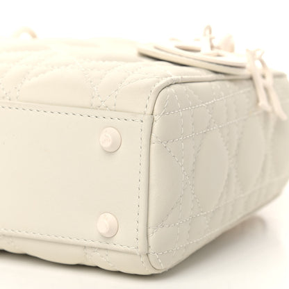 Christian Dior Ultra Matte Calfskin Cannage Mini Lady Dior White 9 of 13