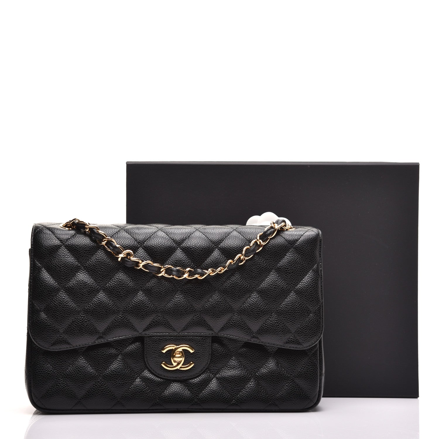 Chanel Caviar Quilted Jumbo Double Flap Black 11 of 11