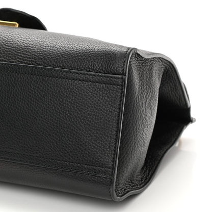 Gucci Calfskin Small GG Marmont Top Handle Bag Black 7 of 11