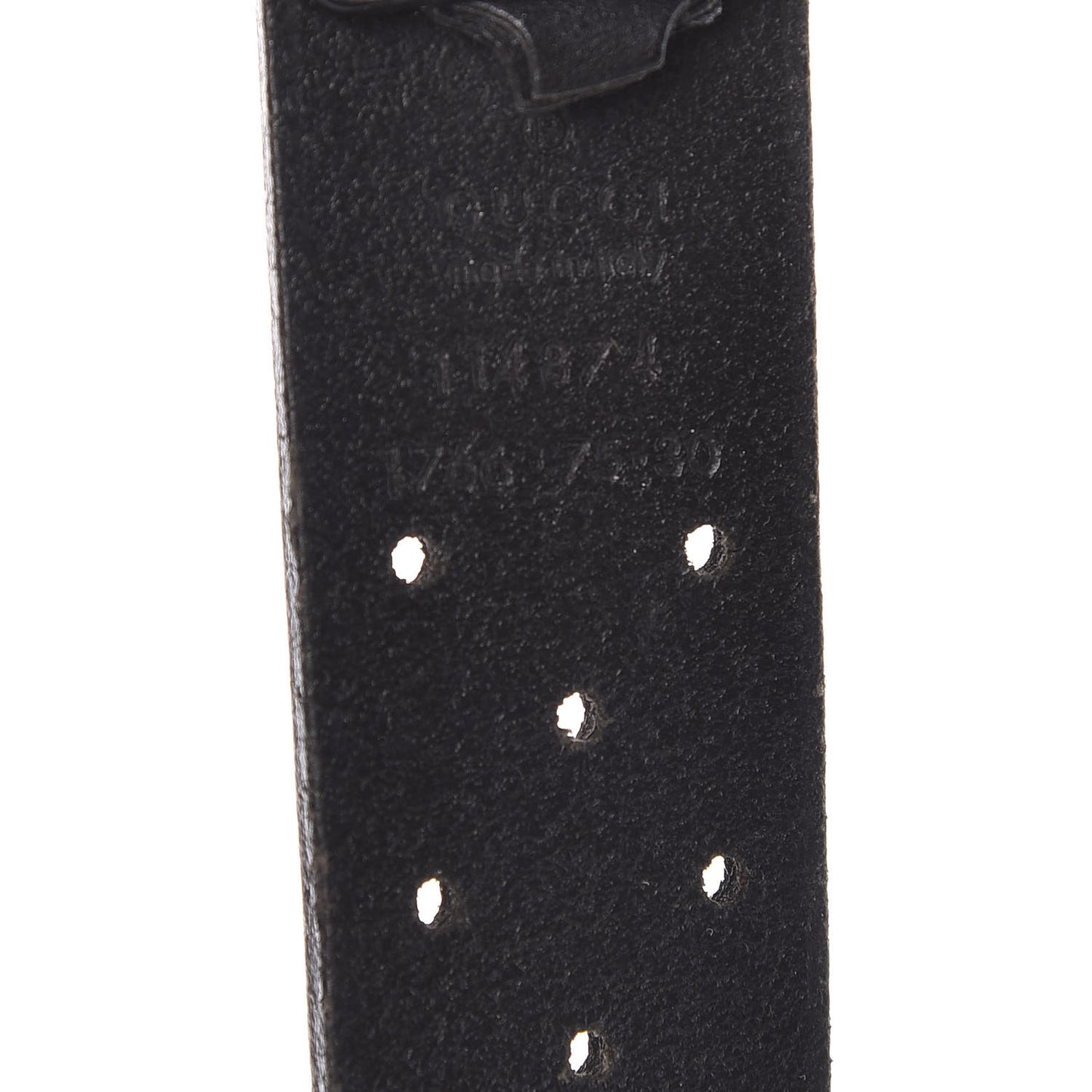 Calfskin Perforated Interlocking G Belt 75 30 Black