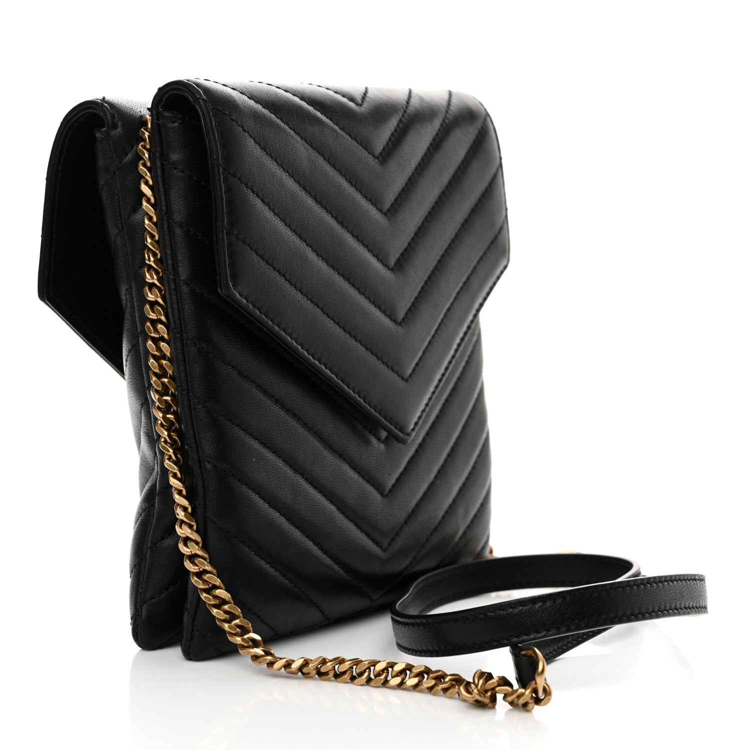 Saint Laurent Lambskin Quilted Double Flap Bag Black 3 of 12