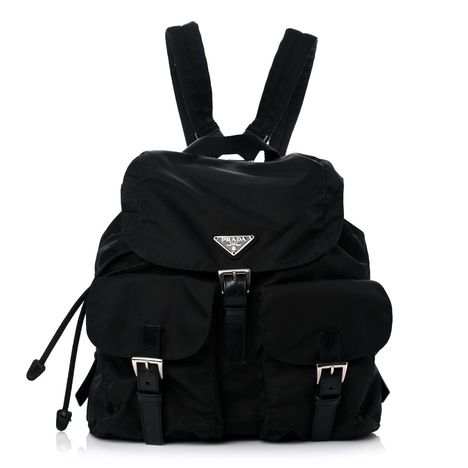 Prada Tessuto Nylon Saffiano Medium Backpack Black 1 of 16