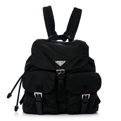 Prada Tessuto Nylon Saffiano Medium Backpack Black 1 of 16