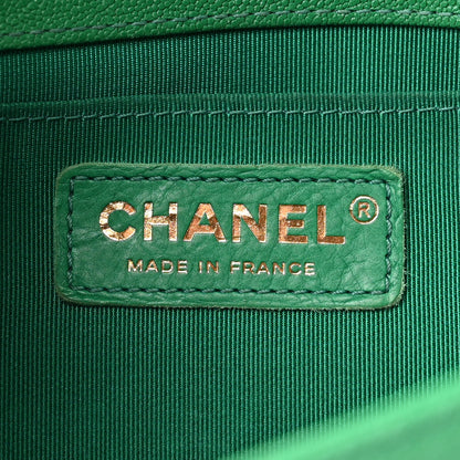 Chanel Caviar Quilted Medium Boy Flap Green 6 of 12