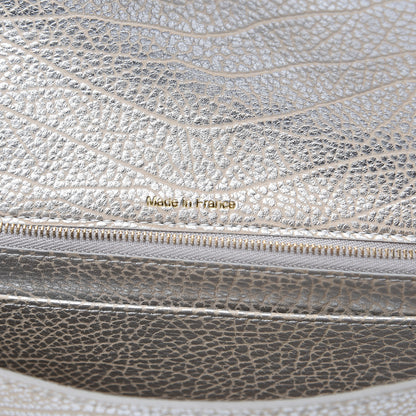 Delvaux Metallic Crispy Calfskin Tempete Pochette Antique Silver 6 of 7