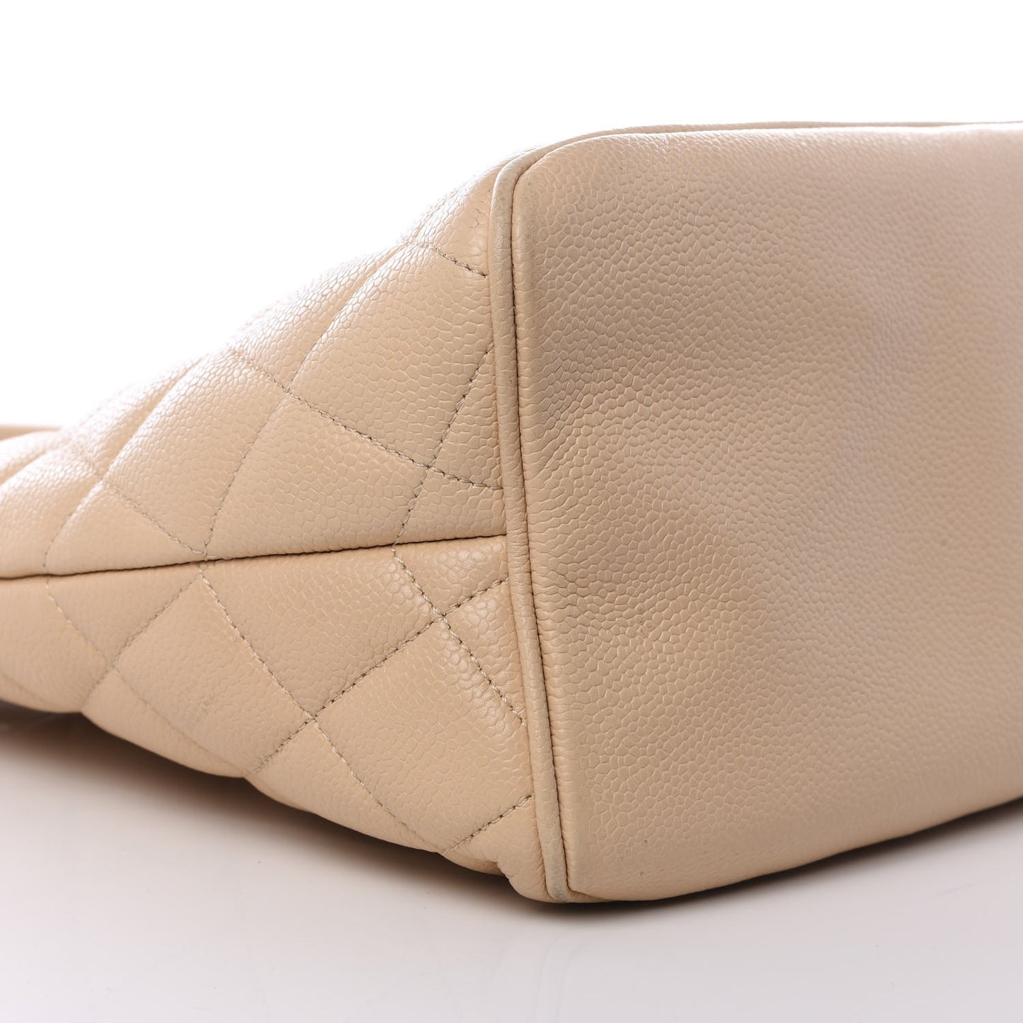 Caviar Quilted Medallion Tote Beige