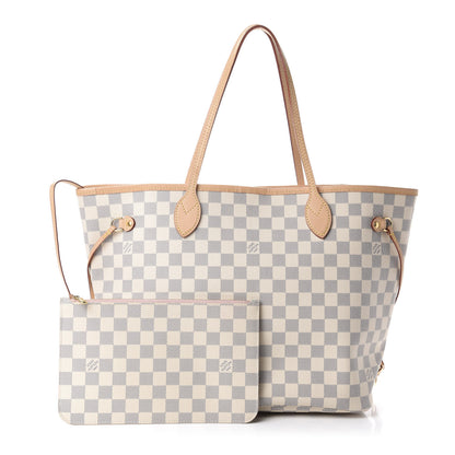 Louis Vuitton Damier Azur Neo Neverfull MM Rose Ballerine 1 of 12