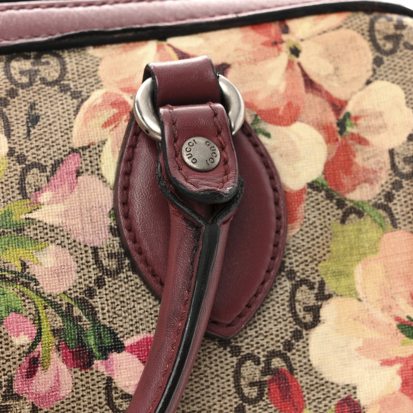 GG Supreme Monogram Blooms Small Boston Beige Multicolor Dry Rose