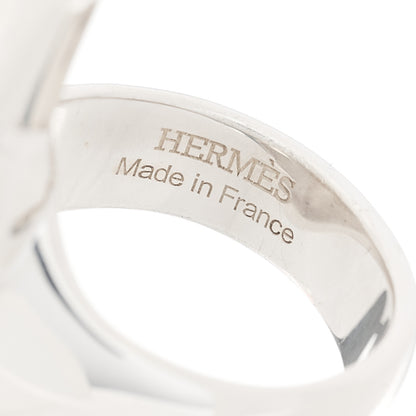 Hermes Sterling Silver GM Galop Ring 56 7.5 6 of 7