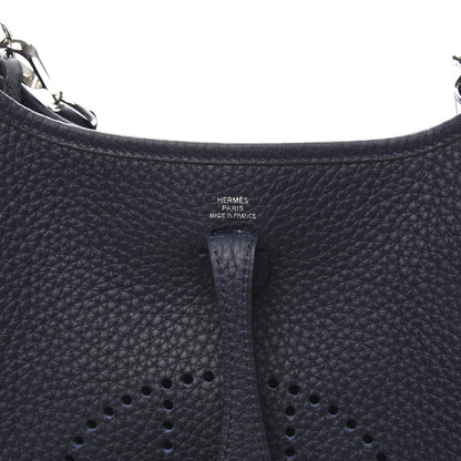 Hermes Taurillon Clemence Amazone Evelyne TPM Bleu Nuit Bleu Indigo 6 of 12