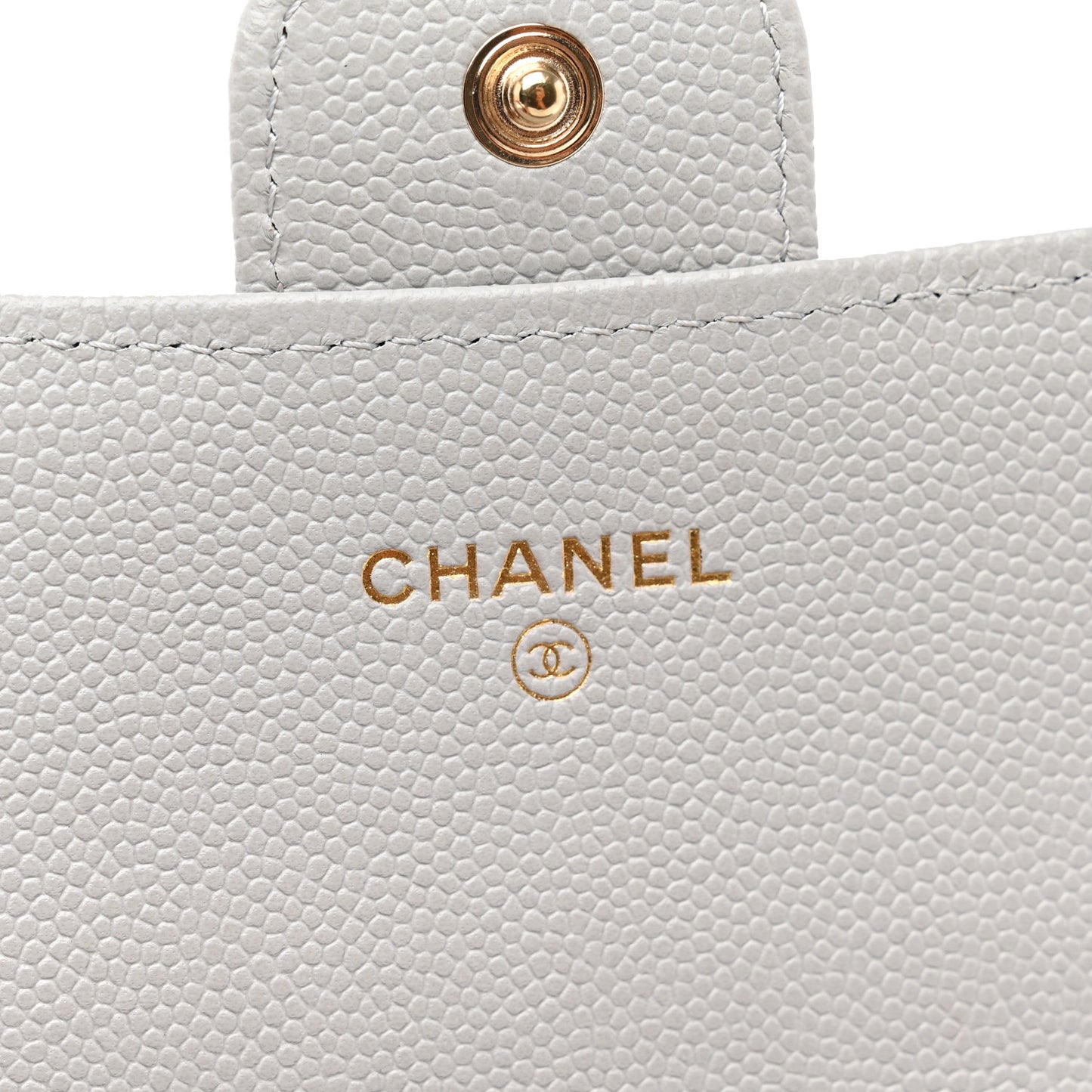 Caviar Quilted Large Gusset Flap Wallet Grey