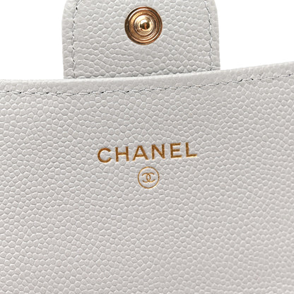 Chanel Caviar Quilted Large Gusset Flap Wallet Grey 7 of 8