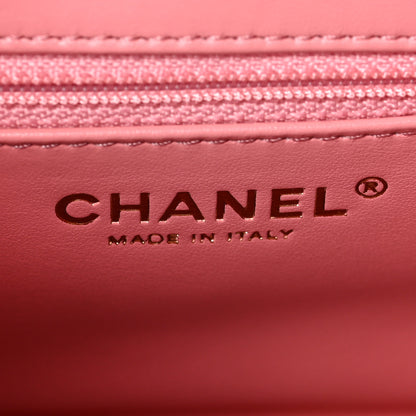 Chanel Shiny Aged Calfskin Quilted Nano Kelly Shopper Coral Pink 10 of 15
