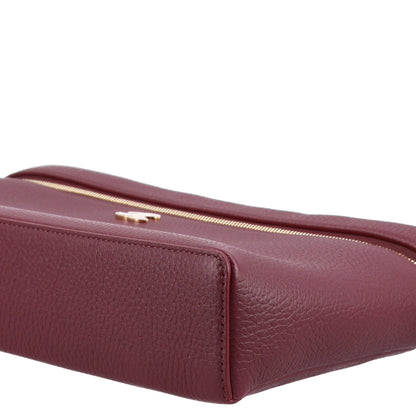 Chanel Grained Calfskin Large Supple Trapeze Vanity Case With Chain Dark Burgundy 10 of 10