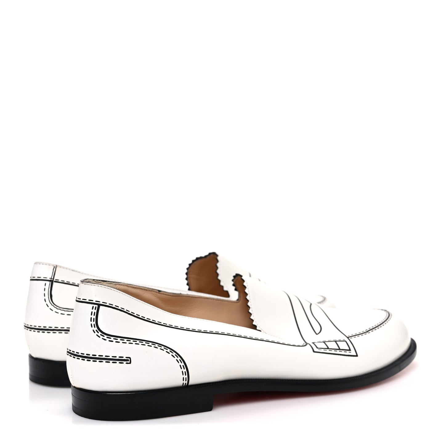 Calfskin Women Mocalaureat Tromp L'oeil Loafers 39 White