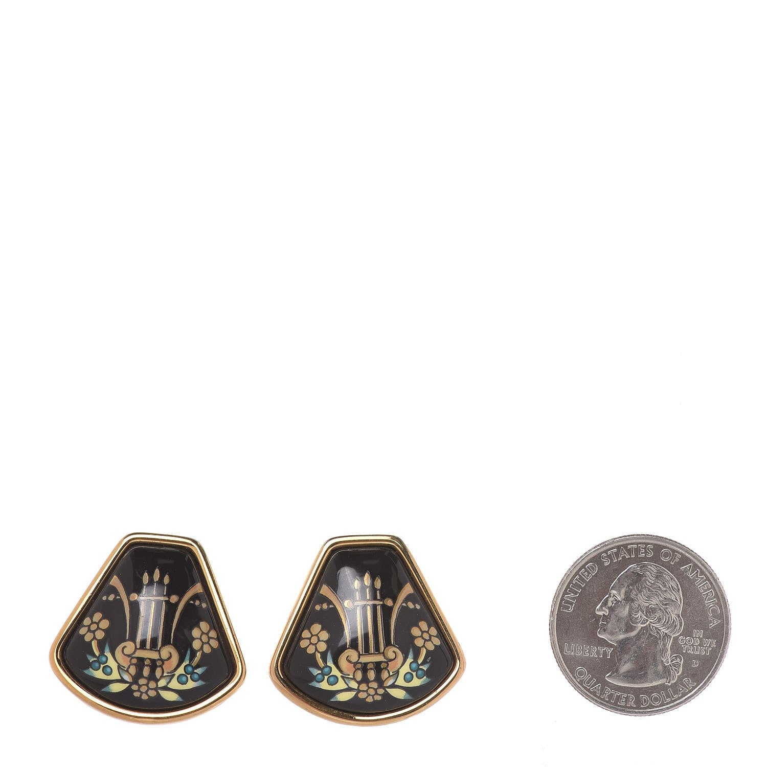 Hermes Enamel Clip On Earrings 2 of 5