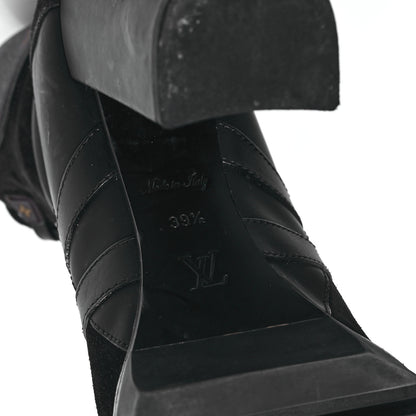 Louis Vuitton Suede Calfskin Monogram Star Trail Ankle Boots 39.5 Black 6 of 8